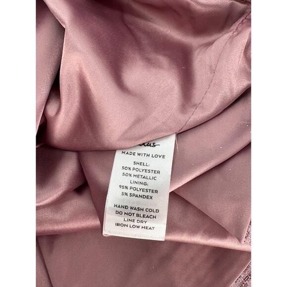 Lulus Pink Glitter Bodycon Lace-Up Back Mini Dress – Small NWT - Picture 5 of 5